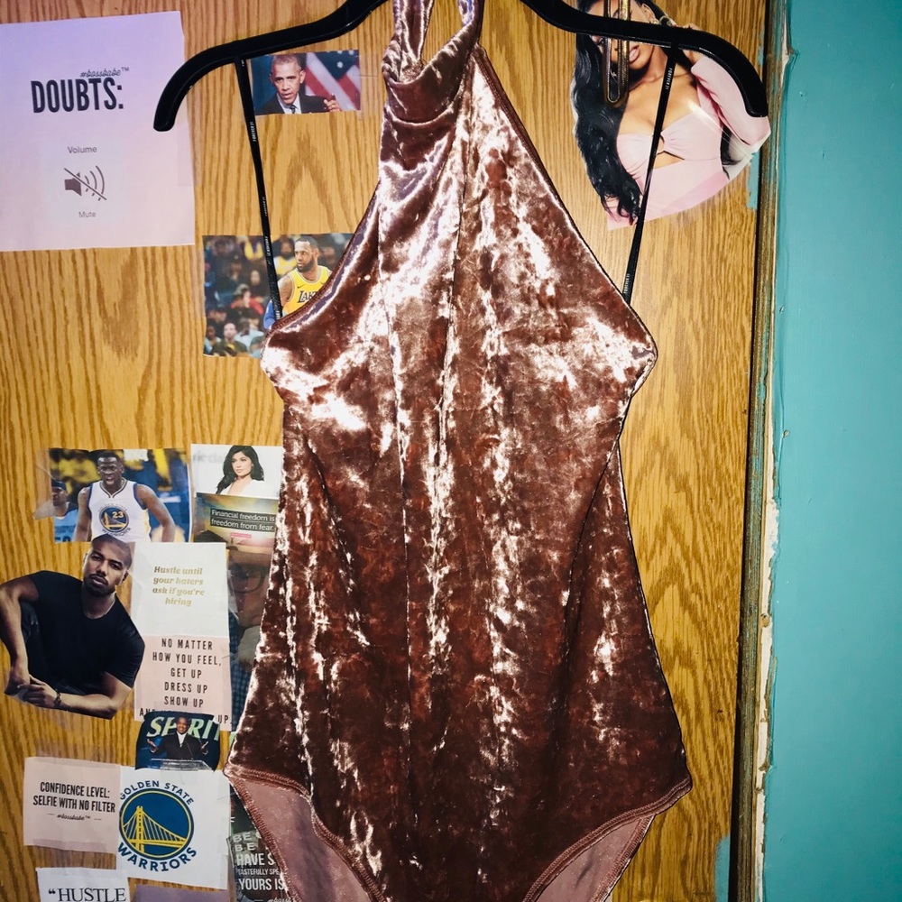 Suede bodysuit